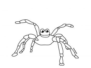 실행중인 거미의 채색 페이지